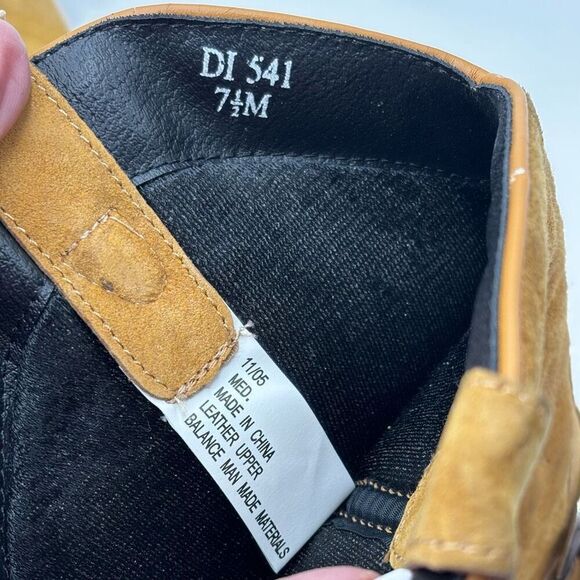 Dingo Western Leather Cowboy Boots With Gemstone Strap & Chain Brown Size 7.5 - Picture 8 of 8